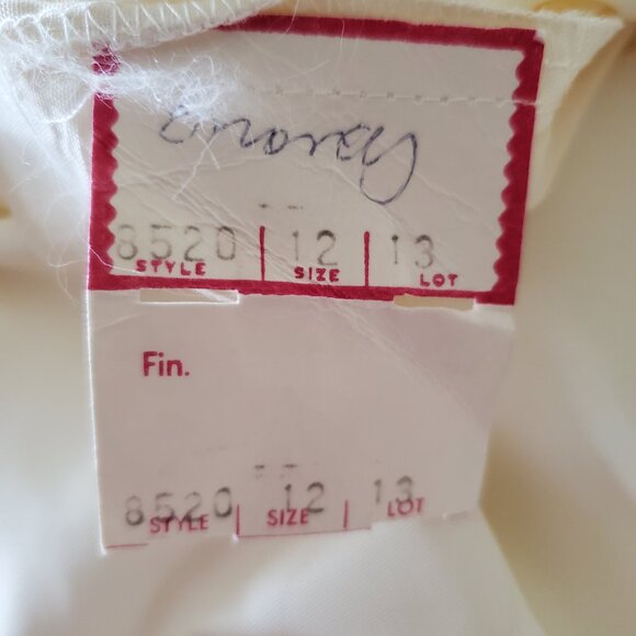 Vintage Victorian Wedding Dress XS Maxi Cream Lace Beads Tulle Lined Zip USA - Picture 15 of 15